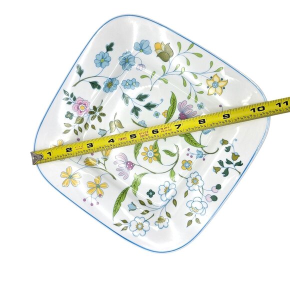 Spode Afton Square Plate 9" Bone China Floral Design England Y8212 J161 - Picture 13 of 14